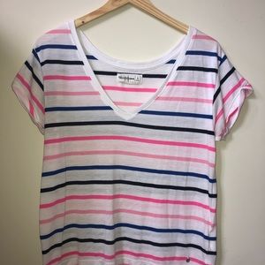 Trendy, striped shirt.